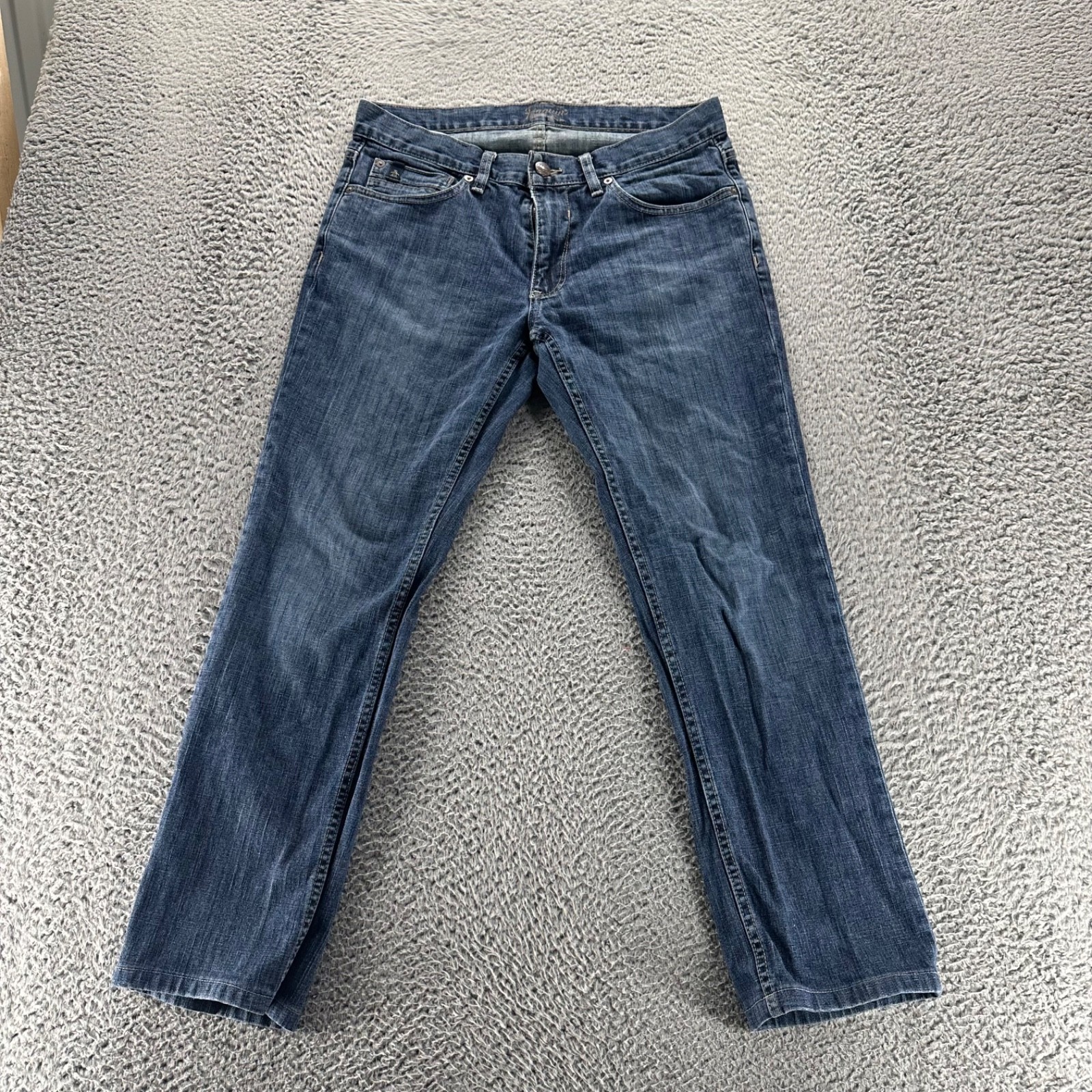 S 31x30 Blue Dark Wash Cotton Straight Fit Denim