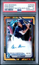 2024 Bowman Sam Shaw Gold Lava Auto /50 Blue Jays PSA 10