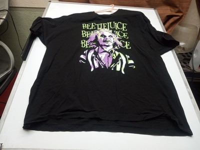 Beetlejuice Graphic Print T-shirt Black Size 3XL