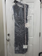 Mac Duggal 5776 - Fringe Detail Cap Sleeve Dress Size 4 Black 