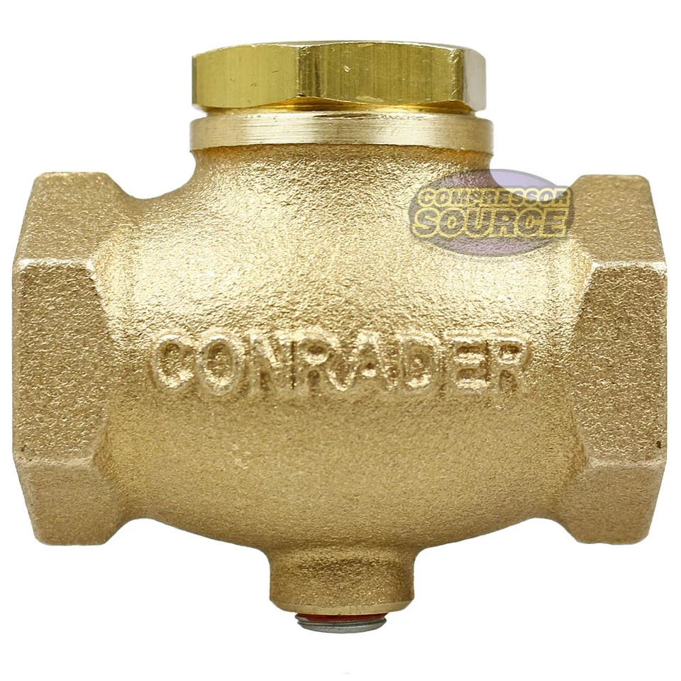 3/4" NPT In Line Horizontal Check Valve Air Compressor Solid Cast Brass WOG GV75 - Image 2 of 4