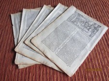 BIBLE 1693 LIBER SAPIENTIAE VULGATE.SIXTO-CLEMENTINE.5 SHEETS.ENGRAVING.ORIGINA