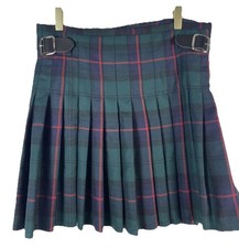 The Scotland Yard Ltd Kilt M Navy Green Tartan Plaid