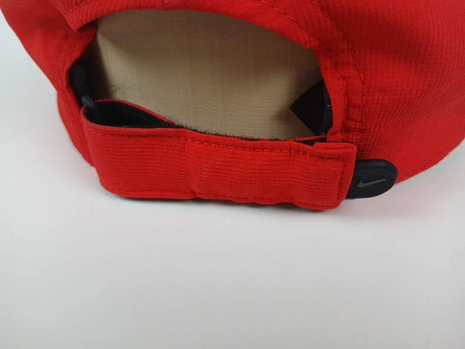 Nike Legacy91 Dri-FIT Red Hat White Swoosh Adjustable Strapback Golf Running - Image 4 of 4