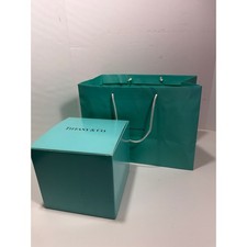 Tiffany Co Blue Gift Box and Shopping Bag Set Large Square Cube Packaging