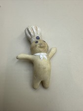 N16- Vintage 1971 Pillsbury Poppin Fresh Doughboy Rubber 7" Figure Swivel Head