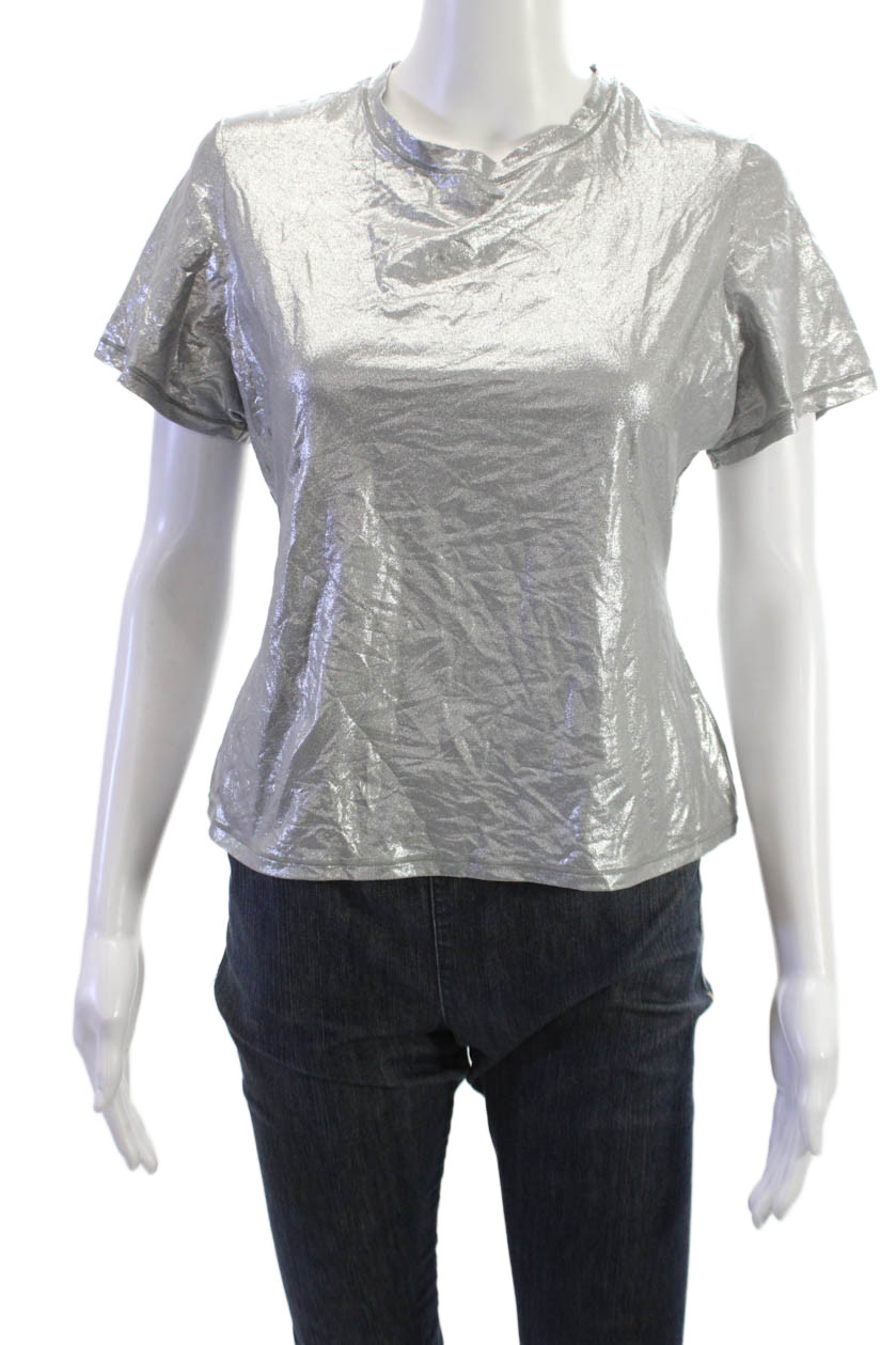 Skims Womens Crew Neck Short Sleeve T-Shirt Gray 80s Size XLFree Shipping in US $100+ Orders | $6.95 Orders Below