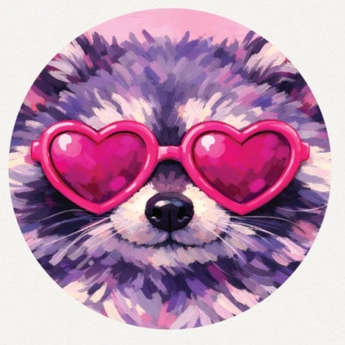 Hayleybug 1/10th oz Love Bandit Raccoon Silver Round