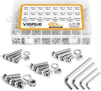 Vigrue 520 StüCk M3–M6 A2-70 Schrauben Set Mit Muttern Unterlegscheiben Box