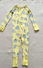 Little Sleepies Yellow Elephant Zippy Pajamas 12-18 M