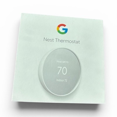 Google Nest Thermostat Smart Wi-Fi Programmable App/Touch Control White