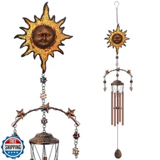 Yellow Sun Wind Chime - Wind Chimes for Outside Deep Tone 34 inch