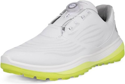 ECCO Men's Lt1 Boa Hybrid Waterproof Golf Shoe 8-8.5, White 