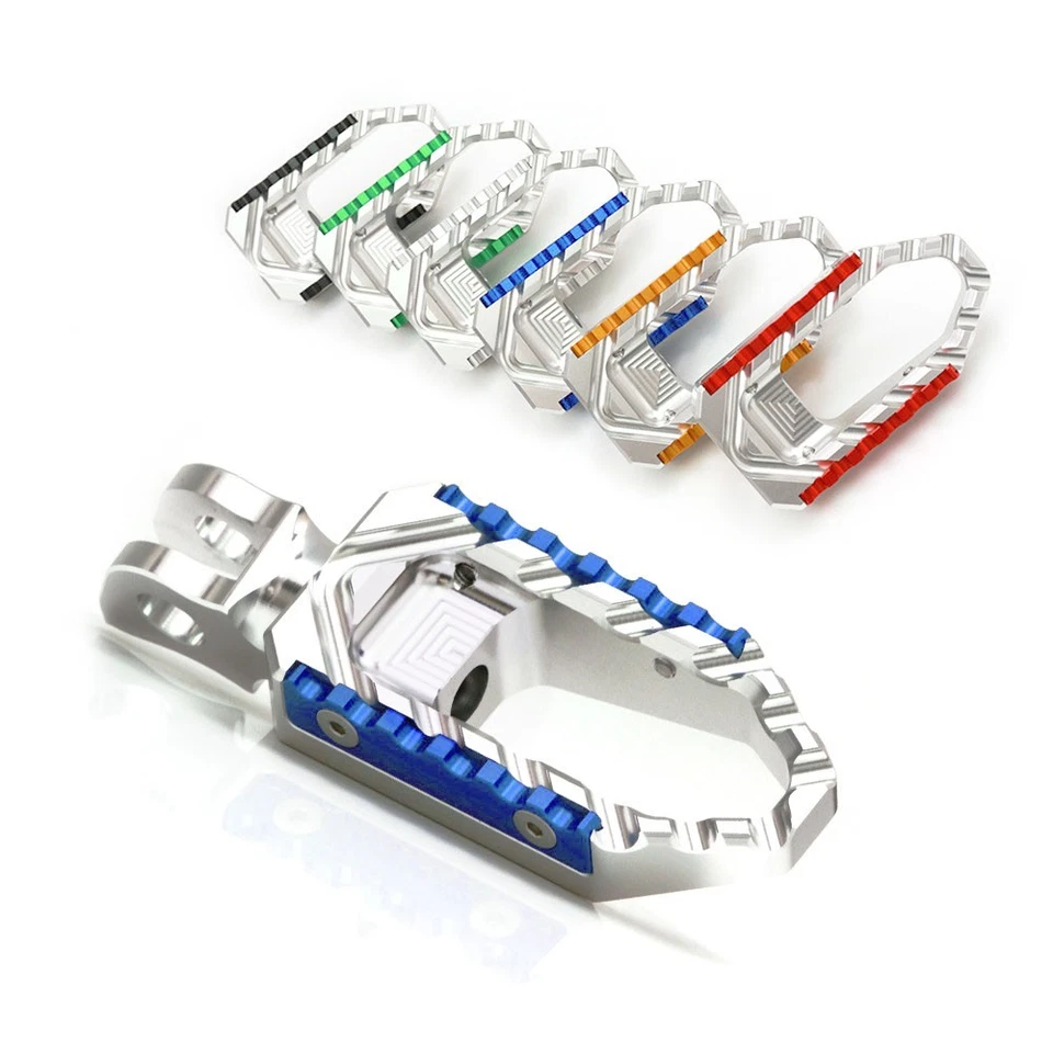 TRC Rider Front Silver Wide Touring Foot Pegs For Honda CBR929RR 2000-2001 - Imagem 2 de 4