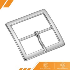 1.5 Inch Single Prong Belt Buckle Square Center Bar Buckles for Belt Silver