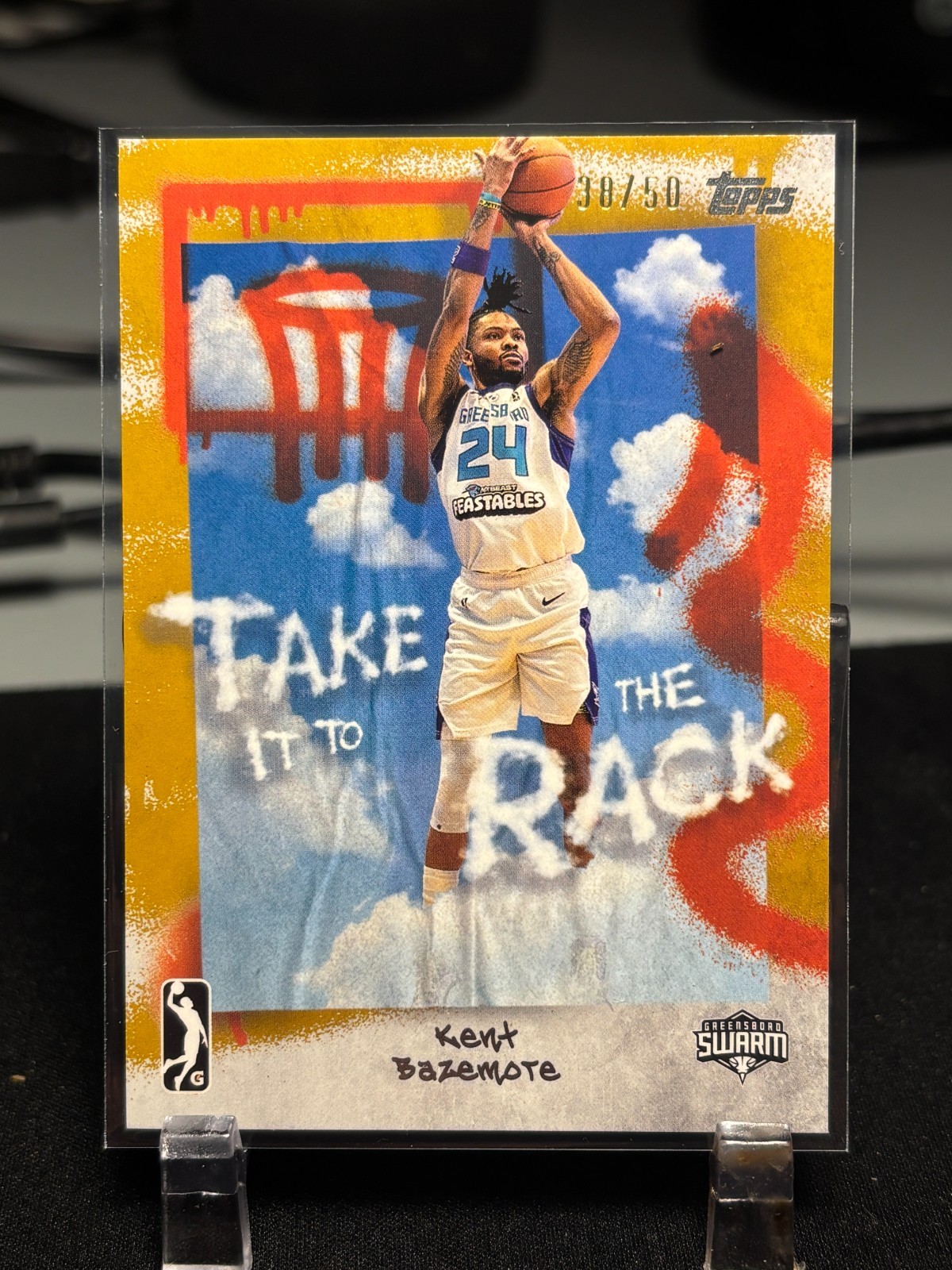 2024-25 Topps G League Take it to the Rack Gold #TB4 Kent Bazemore /50 SP Swarm