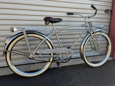 MONARK SILVER KING HEX TUBE 1947 CIRCA  26" BALLOON TIRE ALUMINUM BICYCLE