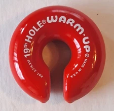 Vintage 19th HOLE WARM-UP Weighted Golf Swing Red Practice Club Weight Trainer