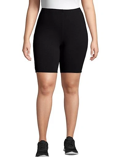 Just My Size Women Bike Shorts Stretch Cotton Jersey Sports Plus Size Black Grey