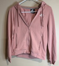 Nike Juniors' Hooded Zipped Sweatshirt Pink 2 Zip Pockets XS