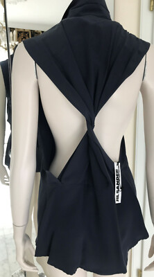 Jil Sander silk blouse black, haute couture, 1400 euros, size 42, pure luxury