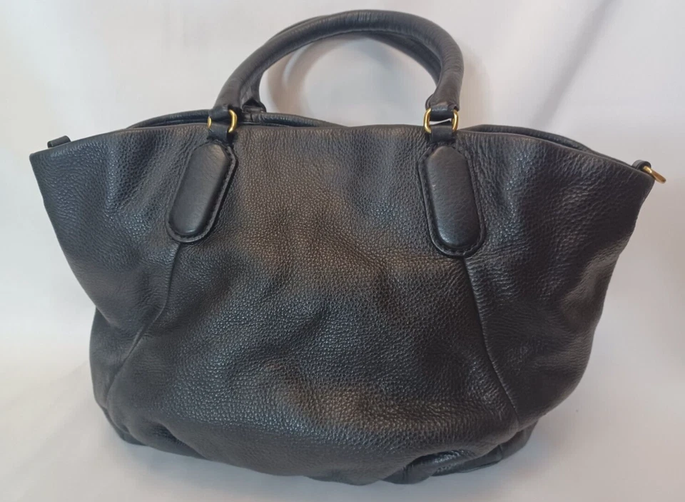 MARC JACOBS Nuevo Bolso de Mano de Cuero Q Fran Grande Negro Cartera Bolso de Hombro Foto 4 de 4
