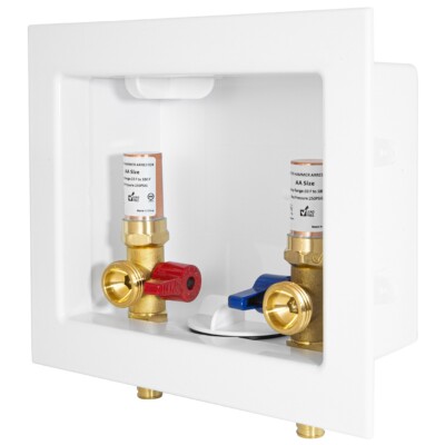 EFIELD Washing Machine Box ,1/4 Turn Valves, 1/2'' Pex-A Expansion Inlet/Arrestor