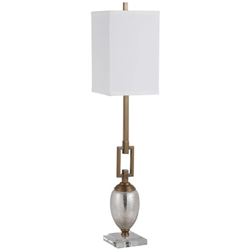 Uttermost Copeland Metal Mercury Glass Crystal Buffet Lamp in Bronze/Off White - Picture 3 of 10