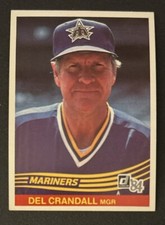 1984 Donruss Del Crandall Mariners Manager Baseball Card #632 VG O/C