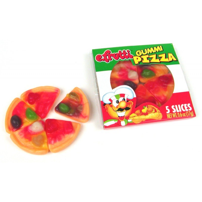 10 COUNT EFRUTTI GUMMY MINI PIZZAS FRUIT FLAVORED CANDY PARTY FAVOR