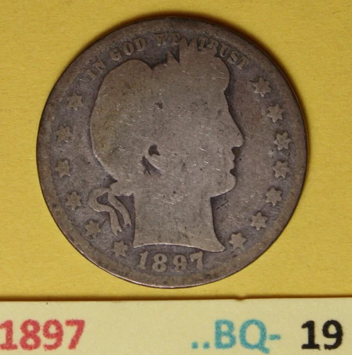 1897  US Barber Quarters in Good condition...see Photos