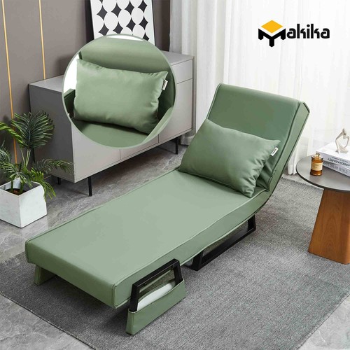 Makika Sillón Sofá Cama Plegable Reposabrazos Tumbona Reclinable Relax PU Sillón - Imagen 9 de 13