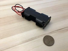 1 Piece - AA two Battery Storage Holder Case Box 2 Battery Wired plastic C31