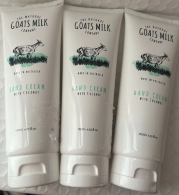 THE NATURAL GOATS MILK HAND CREAM WITH COCONUT (3PIECES)4.23 FLOZ MADE IN AUSTRA