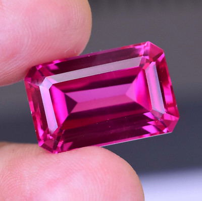 Natural Pink Ruby 24.30 Ct Emerald Certified Flawless Loose Gemstone From Mogok