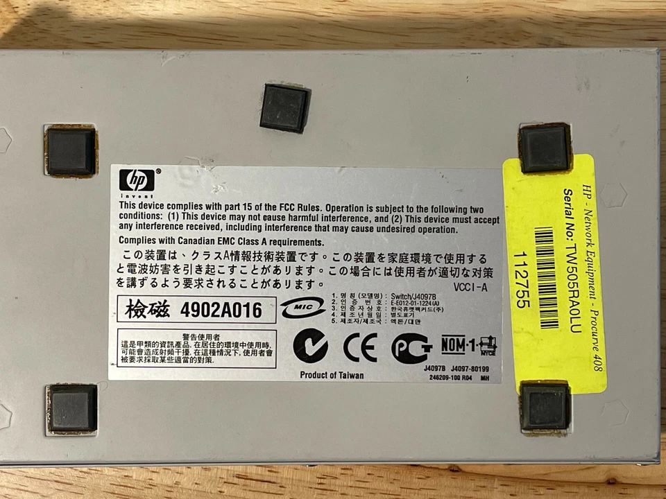 Lot of 4 HP ProCurve Switch 408 8 Port 10/100 RJ45 Fast Ethernet Switch Network - Image 2 of 4