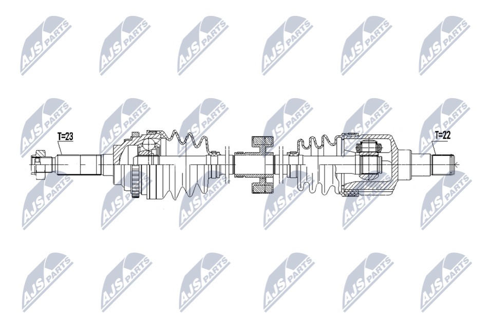 NPW-DW-051 NTY Drive Shaft for CHEVROLET,DAEWOO