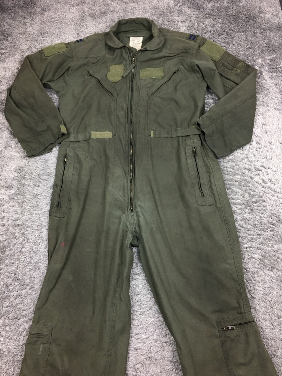 Military Flyers Coveralls Mens 44 Green Flight 8415-01-351-0333