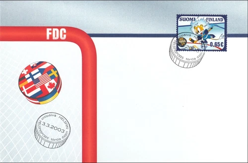 Ice hockey World Championships Helsinki Finland Mint Mascot FDC Cover 2003