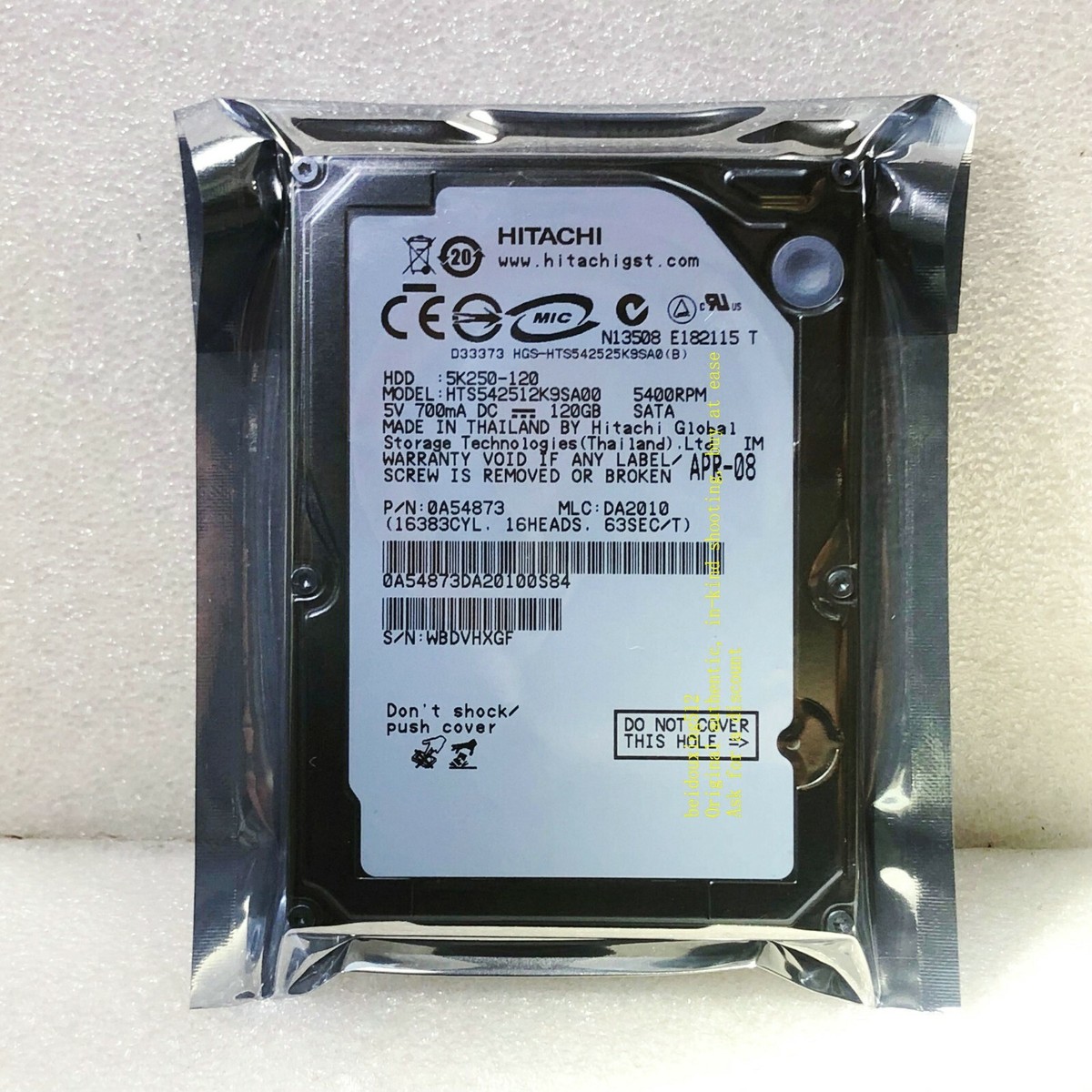Drive Hard Sata Hitachi 120GB 5400RPM 2.5-inch SATA Laptop Hard