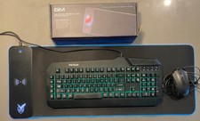 Gaming Bundle - Black web Keyboard, Wireless Charging LED Game Pad,  T7 Mouse