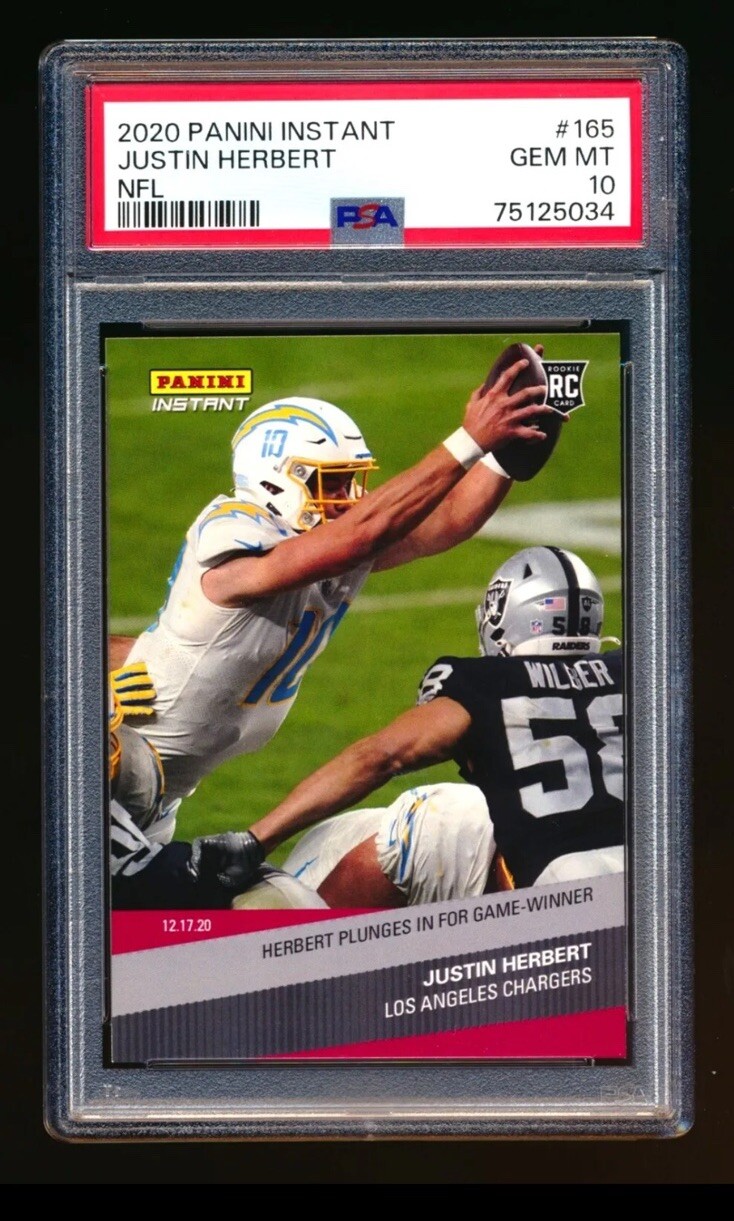 Justin Herbert Panini Instant NFL #165 Base