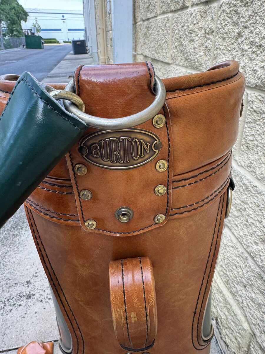 Vintage Rare Burton McHenry Metals Brown Green Golf Bag Made Vintage Rare Burton McHenry Metals Brown Green Golf Bag Made