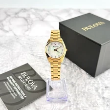 Bulova Surveyor Women's Gold-Tone Stainless Steel Diamond Watch 97P172