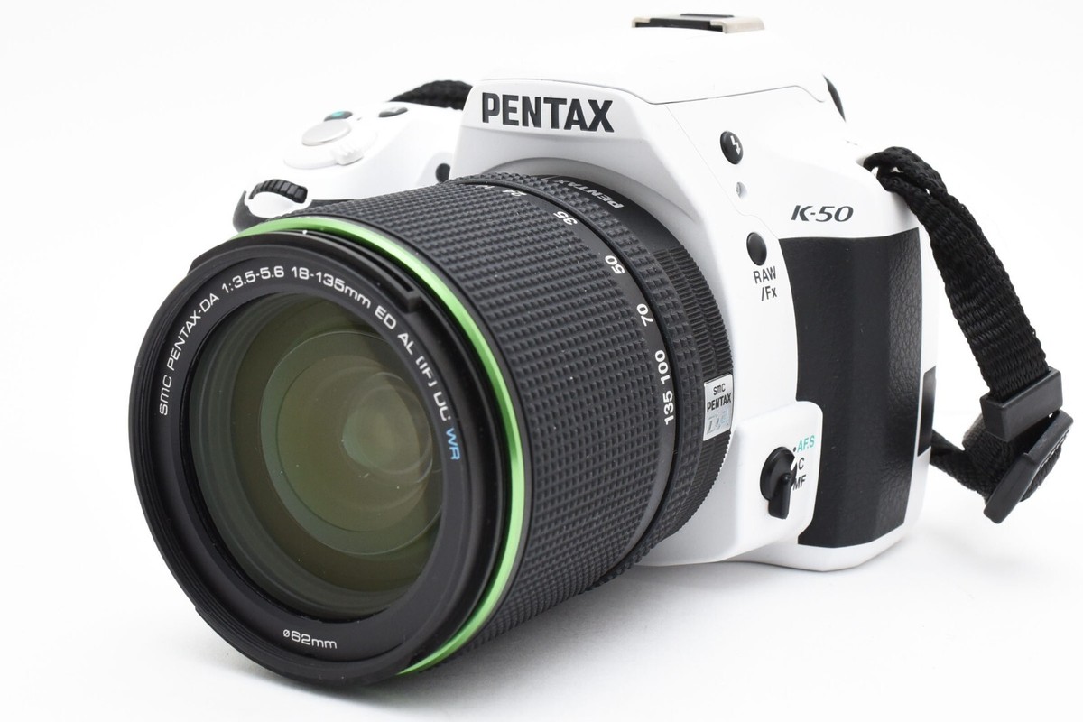 PENTAX - 【oby】pentax k50 18-135mmWR＋DA35mmf2.4 PENTAX K-50 16.3MP Digital SLR Camera White w/ DA 18-135mm f