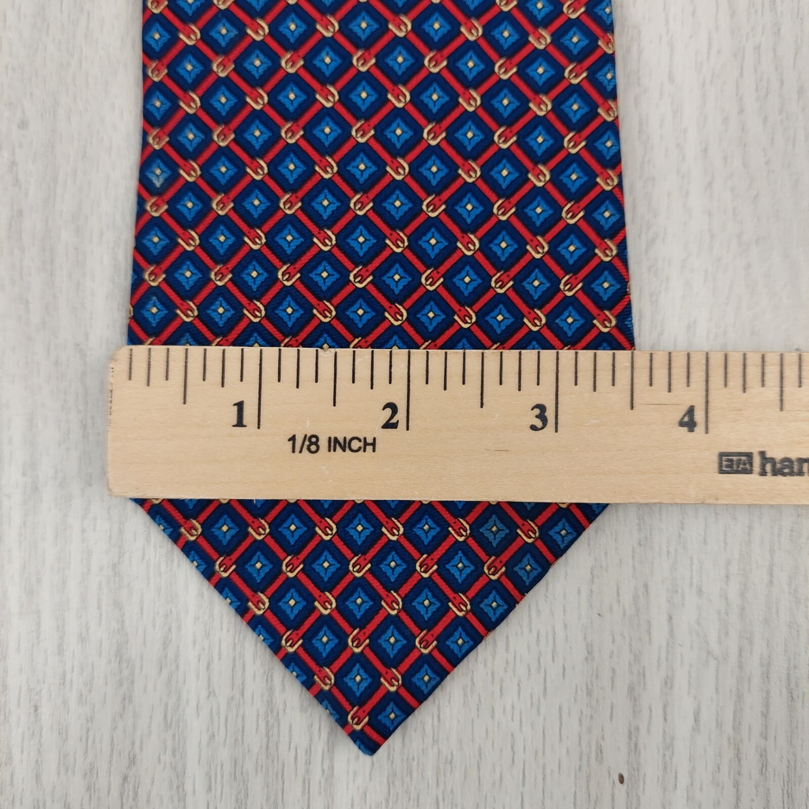 Brooks Brothers Makers Necktie Tie Mens Silk Geometric Diamond Made in the USA thumbnail 5