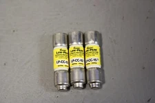 UNUSED LOT OF 3  BUSSMAN LOW PEAK DUAL ELEMENT FUSES LP-CC-15