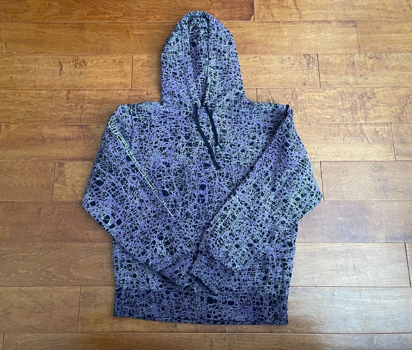 Sweat shirt homme à capuche marbre Supreme violet noir taille moyenne unisexe