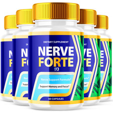  5 Pack Nerve Forte Pills - Nerve Health  Cognitive Support Supplement 300ct