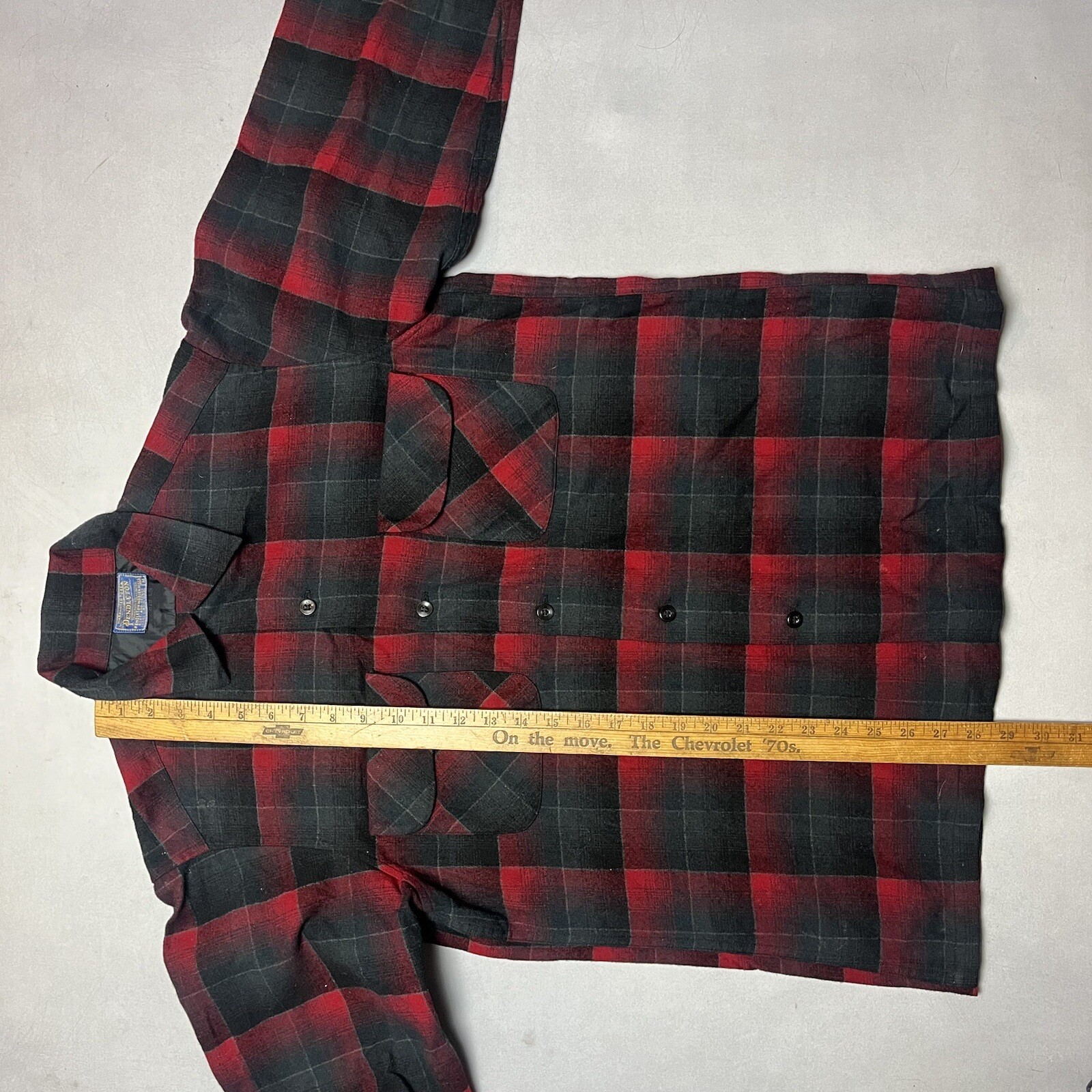 Vintage 60s Pendleton Loop Collar Shadow Plaid Wo… - image 6